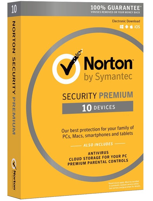 *Norton Security 3.0 PREMIUM PL CARD 1U 10Dvc 1Y 21357597 