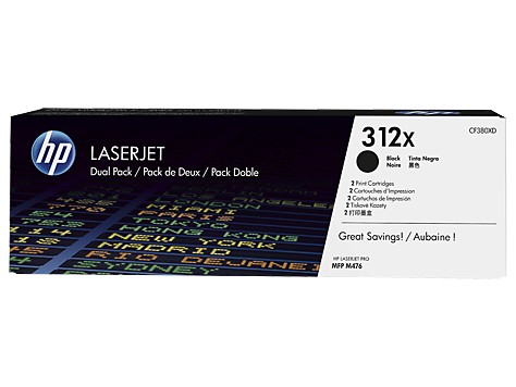 Toner 312X Black 2-pack CF380XD