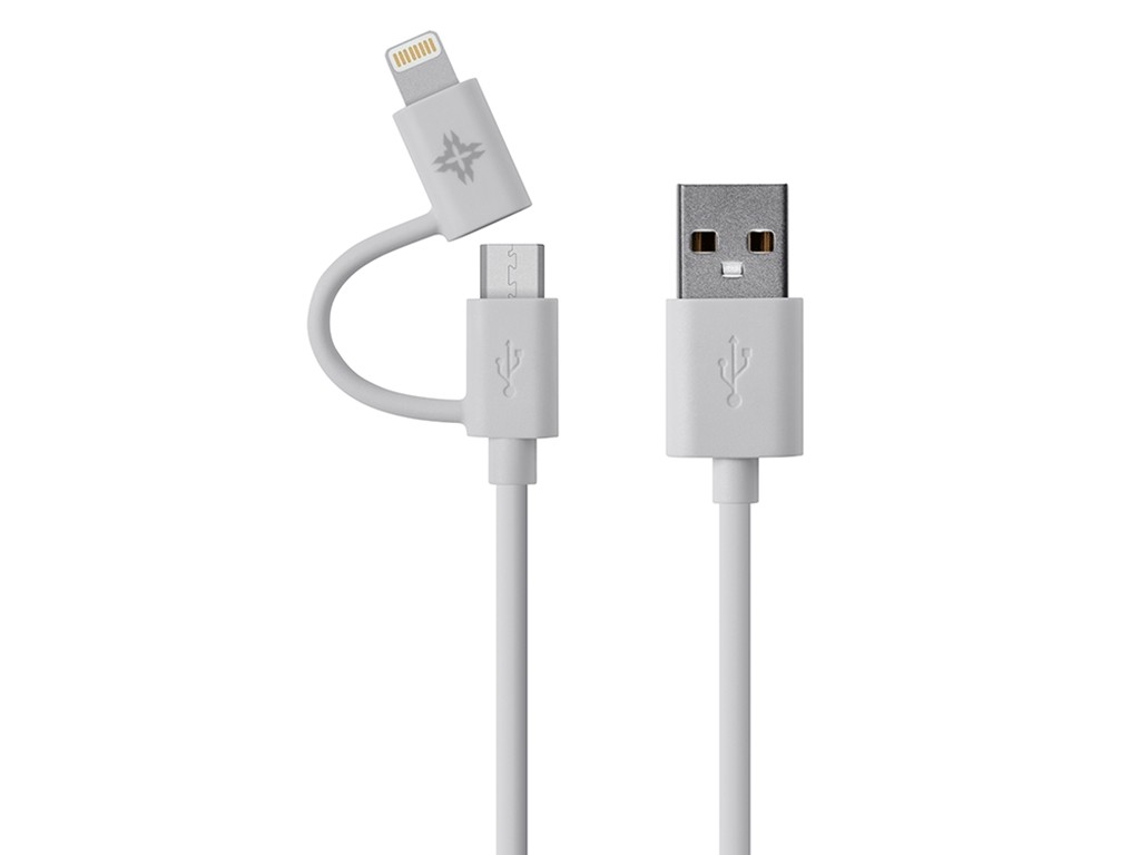 Mojo Duo 2-in-1 MicroUSB oraz Lightning MFi 100cm