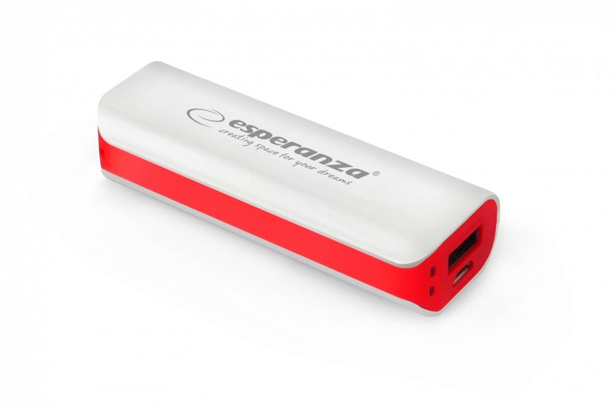 POWER BANK JOULE 2200mAh biało-czerwony