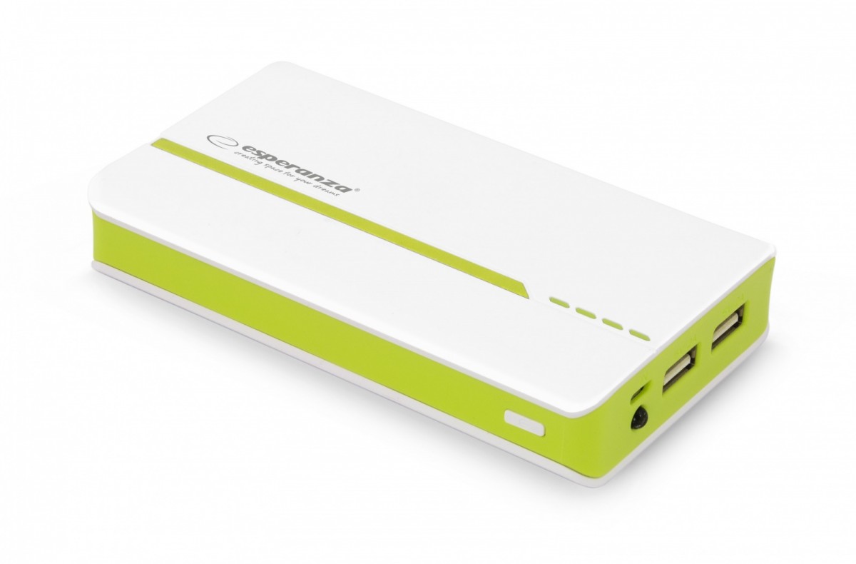 POWER ATOM 11000mAh biało-zielony