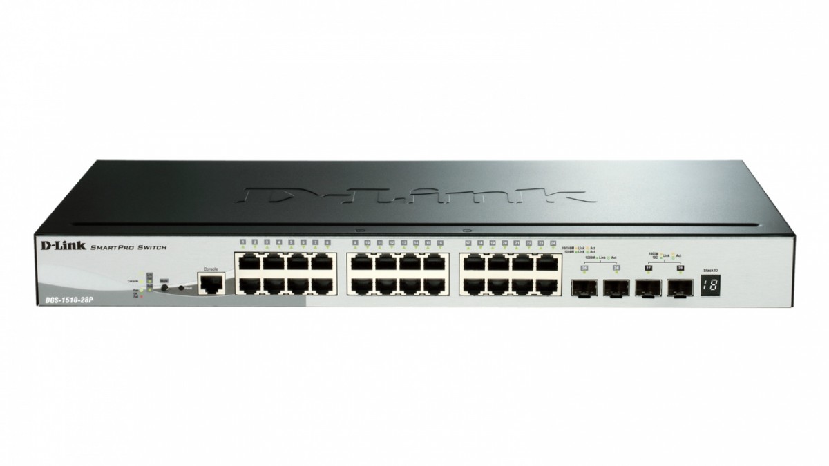 DGS-1510-28P PoE Switch 24xGb+2SFP+2xSFP+