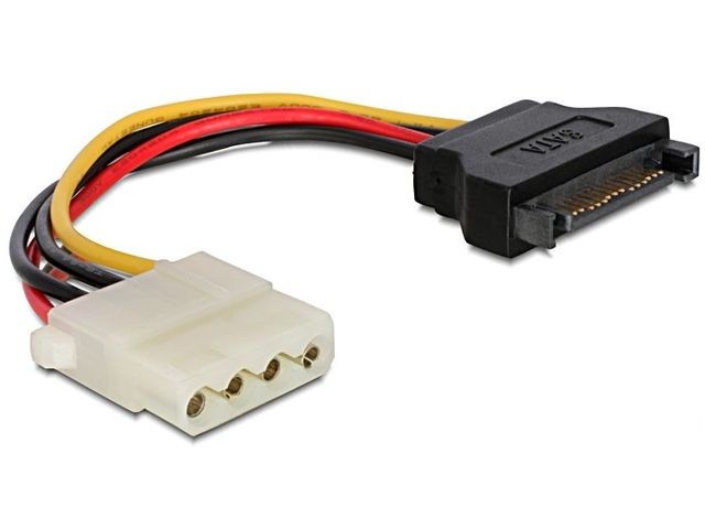 Kabel SATA zasilający(M)->Molex(M) 15cm 