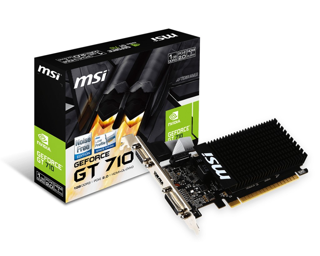 Karta graficzna GeForce GT 710 1GB DDR3 64BIT DVI/VGA/HDMI