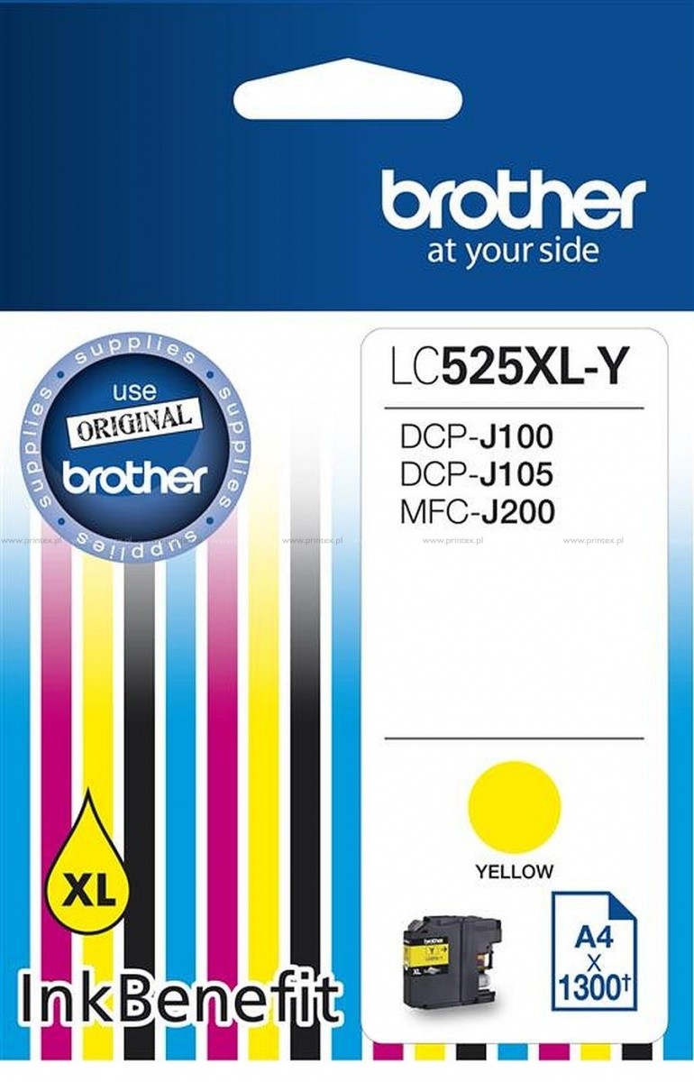 Tusz LC525XLY YELL 1300 do DCP-J100 DCP-J105 