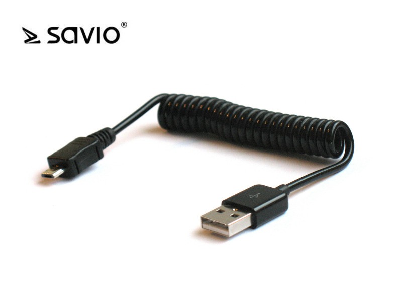 SAVIO CL-11 Kabel USB AM - micro USB Spirala BM