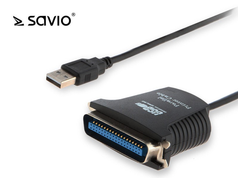 Adapter USB LPT męski 36pin SAVIO CL-46 0,8m