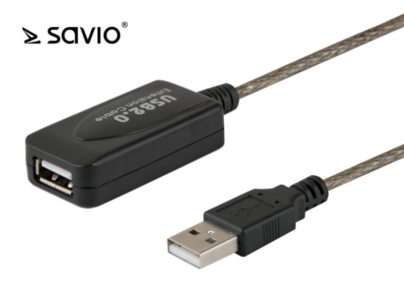 Przedłużacz USB SAVIO CL-76 aktywny, 5m