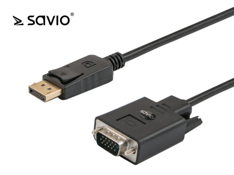 SAVIO CL-92 Kabel DisplayPort M - VGA M 1.8 m