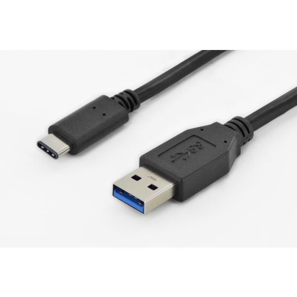 Kabel połączeniowy USB 3.1 Gen.1 SuperSpeed 5Gbps Typ USB C/USB A M/M czarny 1m