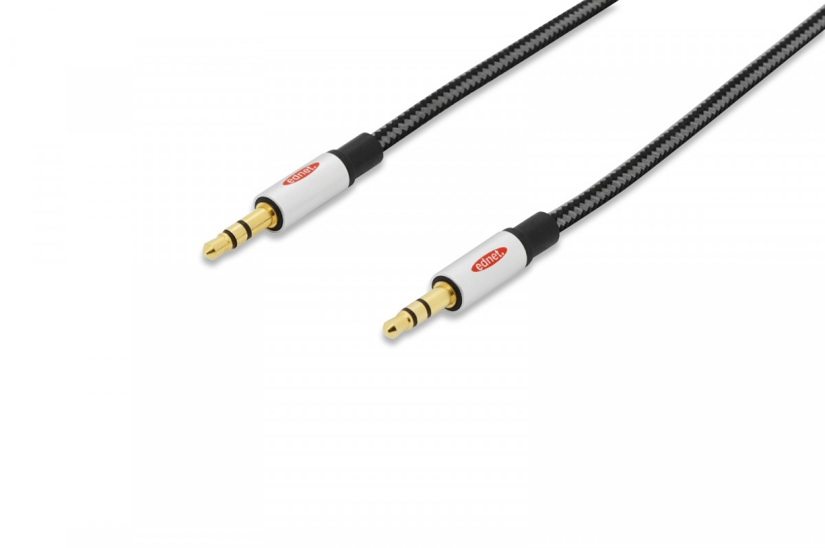 Kabel połączeniowy Audio MiniJack Stereo Typ 3.5mm/3.5mm M/M     szary 1,5m 