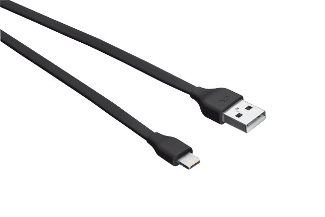 UrbanRevolt Flat Lightning Cable 1m - black