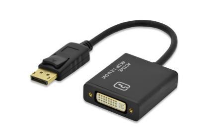 Kabel adapter DisplayPort 4K 30Hz UHD Typ DP/DVI-I (24+5) M/Ż nylon 0,2m