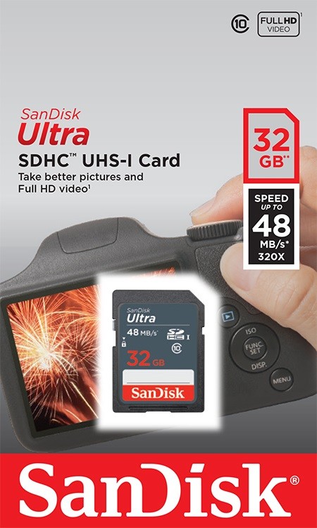 Ultra SDHC 32GB 48MB/s UHS-I Class 10 