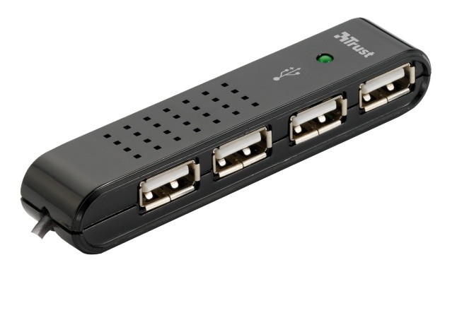 Vecco 4 Port USB 2.0 Mini Hub - black