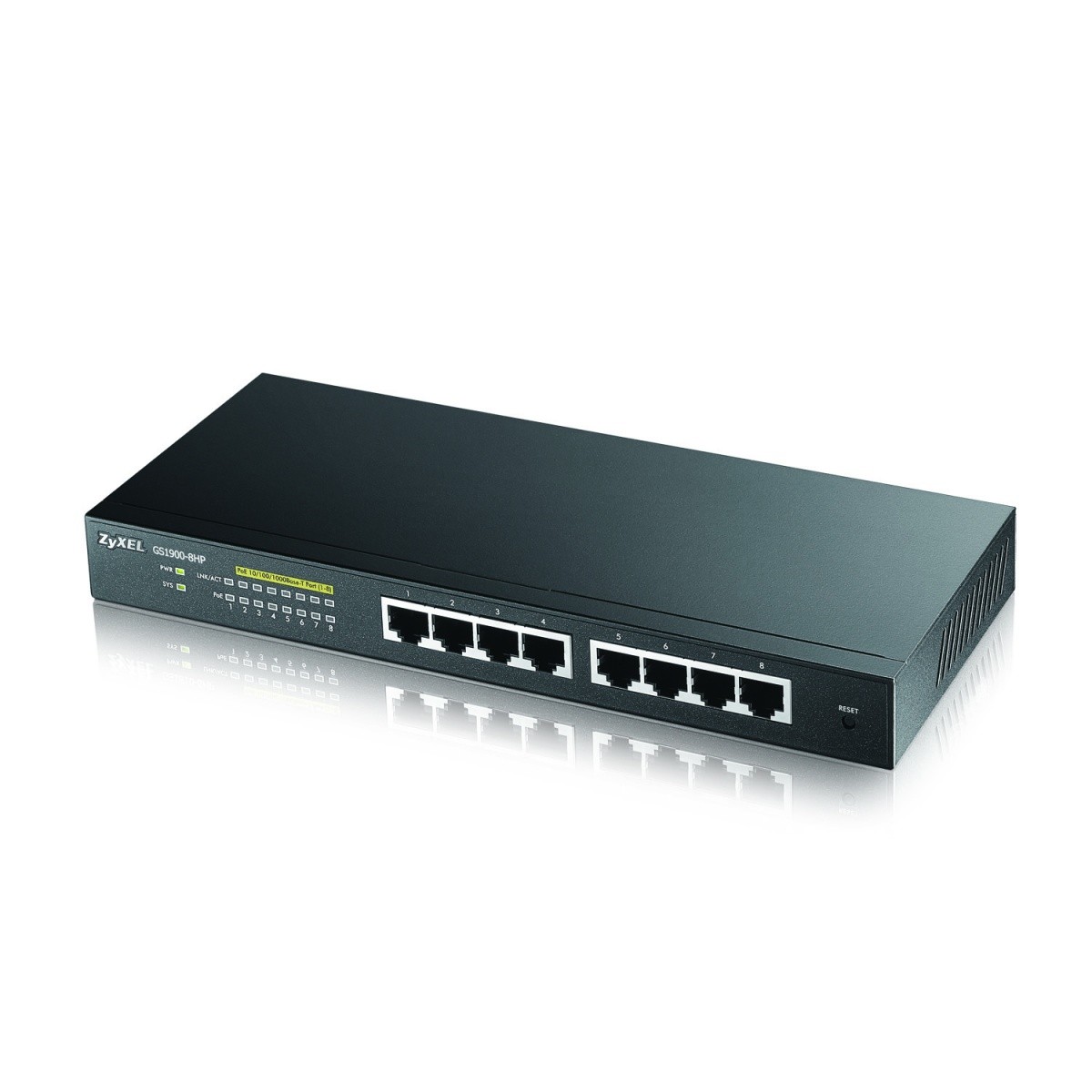 GS1900-8HP Switch 8x1GbE PoE