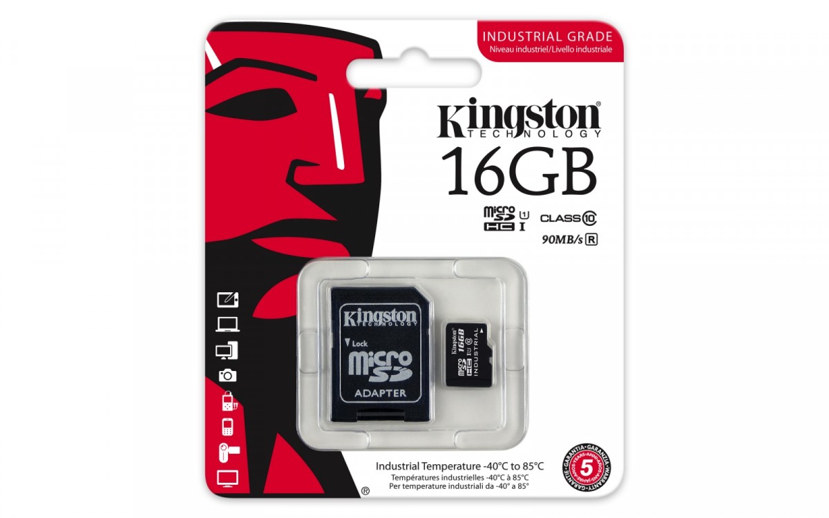 microSD 16GB CL10 UHS-I 90/45MB/s Industrial