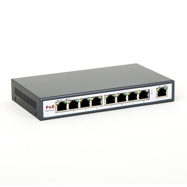 FEPS-1904 Switch PoE (4xFE PoE-af, 4xFE, 1xUplink, 65W)