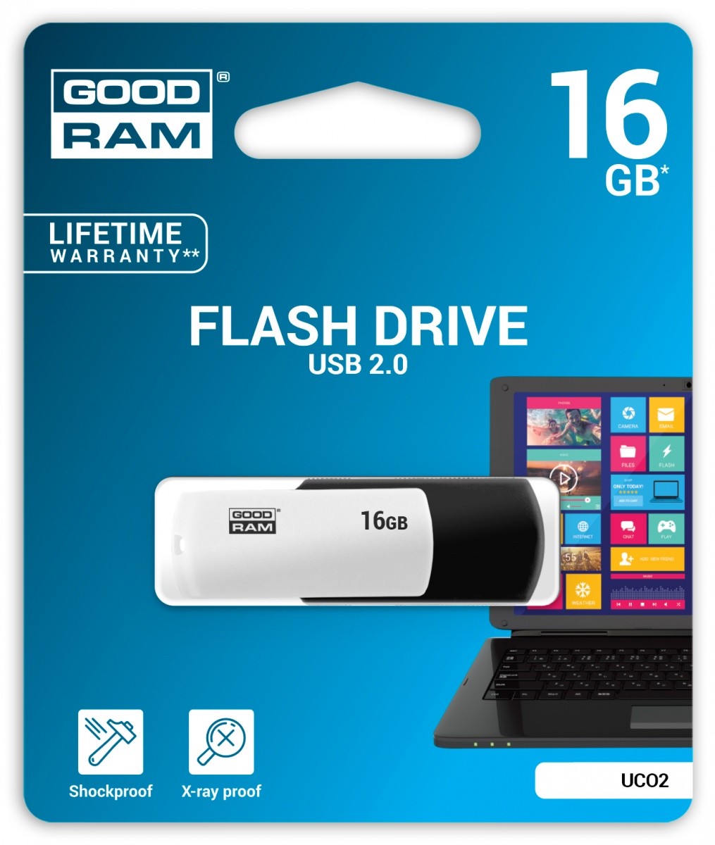 COLOUR BLACK&WHITE 16GB USB2.0