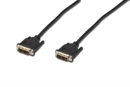 Kabel połączeniowy DVI-D SingleLink 1080p 60Hz FHD Typ DVI-D (18+1)/DVI-D (18+1) M/M czarny 2m