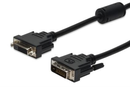 Kabel przedłużający DVI-D DualLink WQXGA 30Hz Typ DVI-D (24+1)/DVI-D (24+1) M/Ż czarny 2m