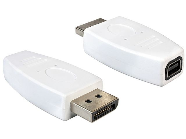 Adapter Displayport(M)->Displayport Mini(F) White 