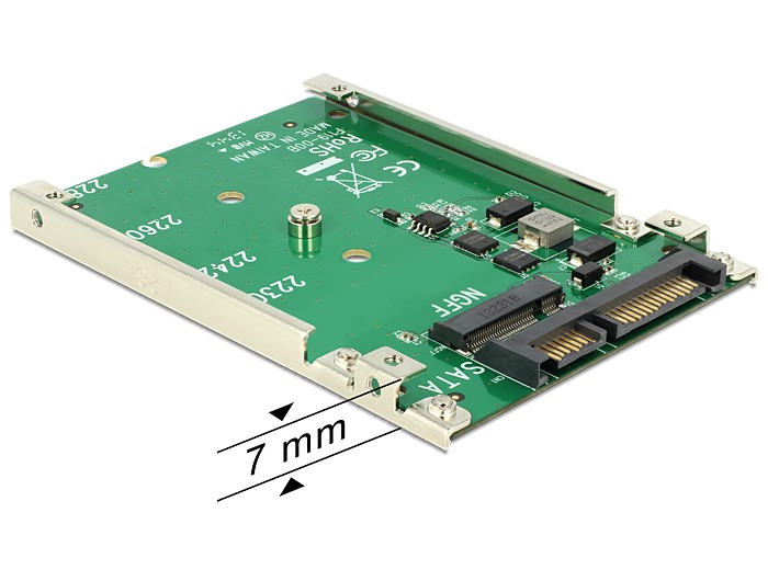 Adapter SATA 22pin->M.2 NGFF 