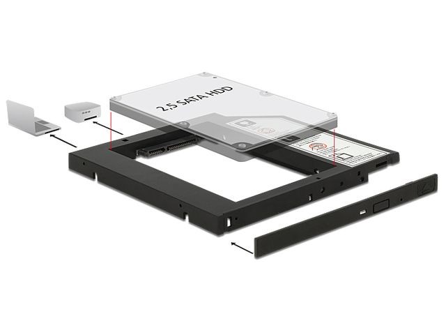 Adapter Slim CD/HDD ramka 5.25 na 2.5 9.5mm 