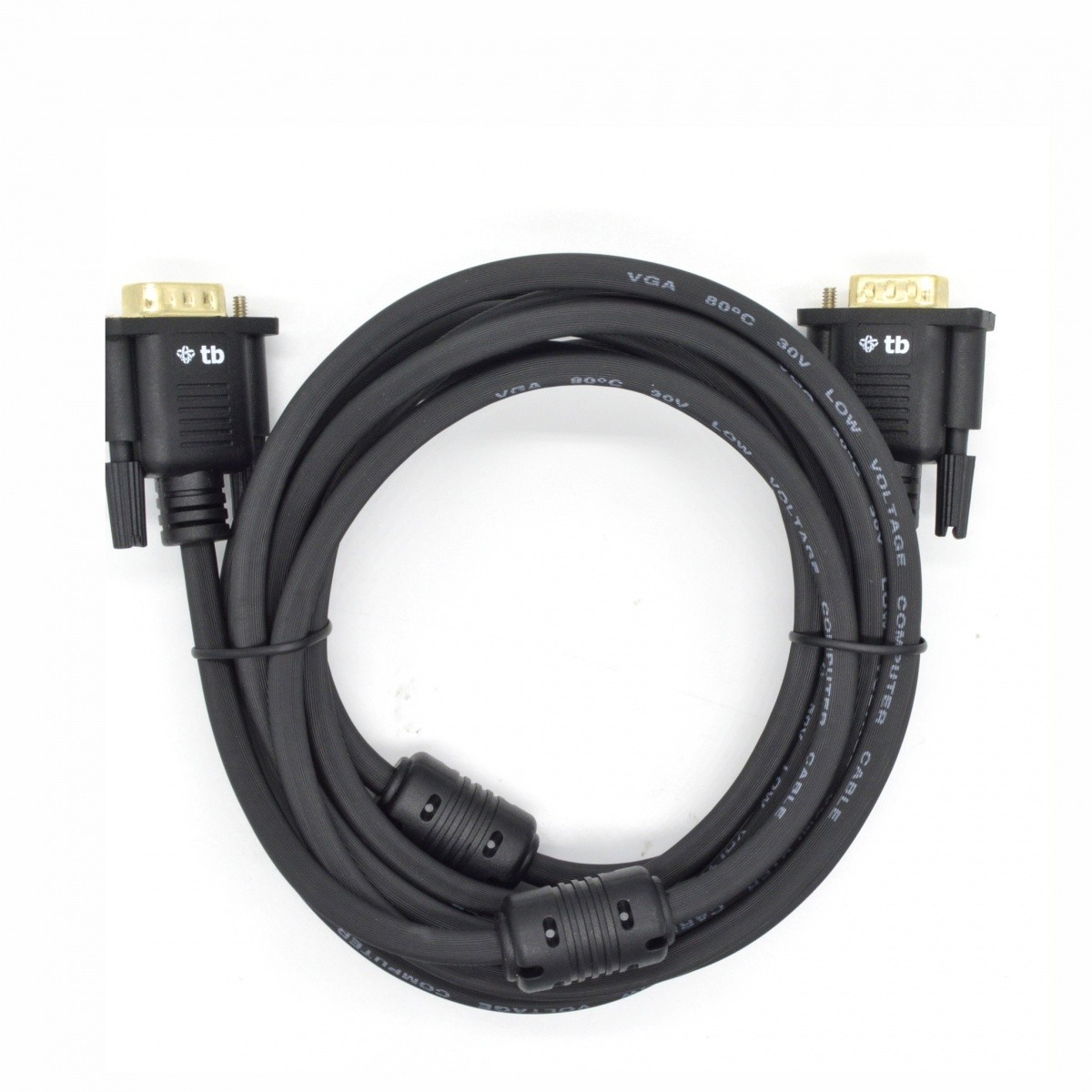 Kabel VGA 15M-15M 3m. czarny, pozłacany 