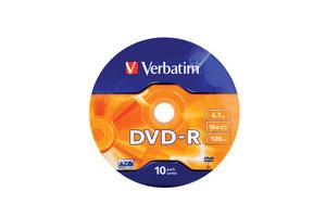 DVD-R 16x 4.7GB 10P SP Matt Silver Wrap 43729 