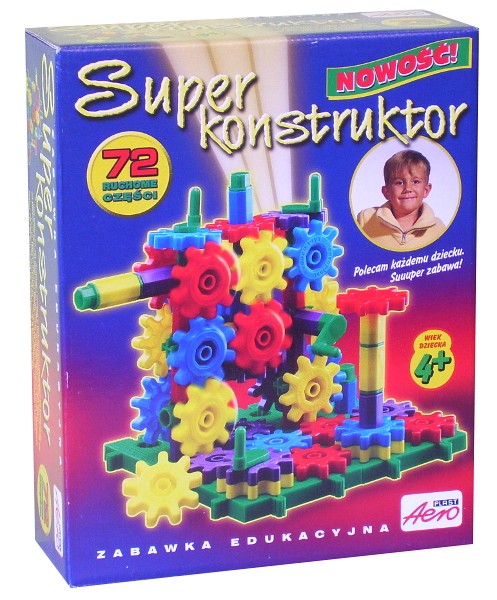 KLOCKI SUPER KONSTRUKTOR 72 elementy