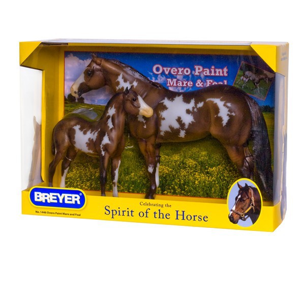 BREYER Koń champion Over Pinto MareFoal box