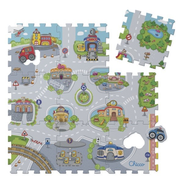 Miękka mata puzzle miasto