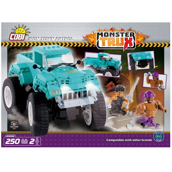 Klocki Monster Trux Iron Town Patrol z 2 figurkami