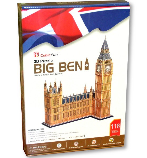 PUZZLE 3D ZEGAR BIG BEN DUŻY ZESTAW