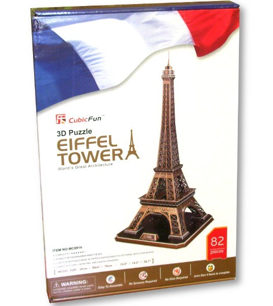 PUZZLE 3D WIEŻA EIFFEL DUŻY ZESTAW