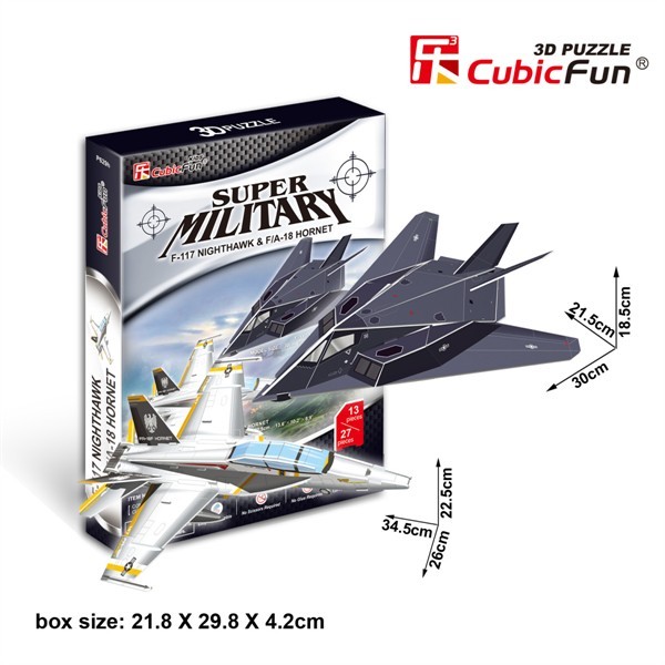 PUZZLE 3D F-117 Nightawk &F/A - 18 HO