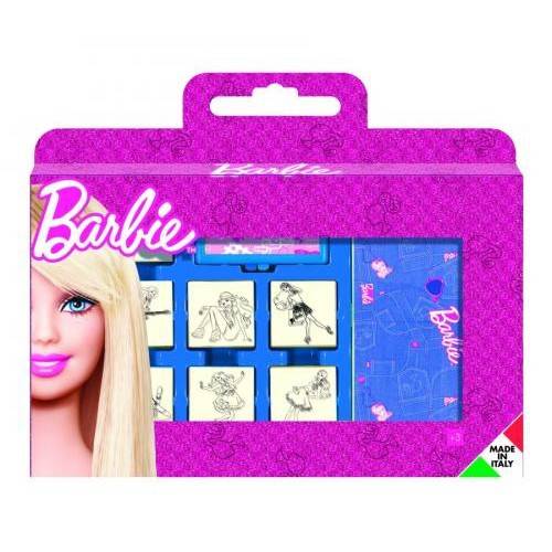 Pieczątki Barbie,walizka 7szt