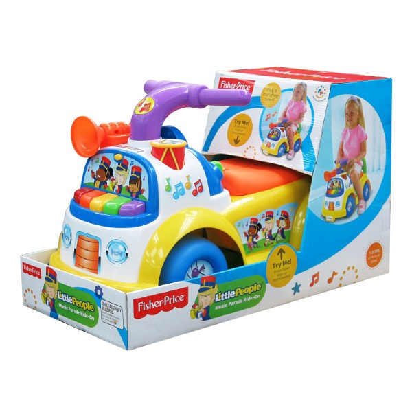 FISHER PRICE Jeździk Muzyczna parada żółty