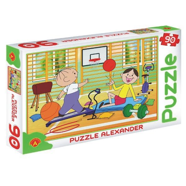 Puzzle 90 Elementów Bolek i Lolek - Sala Gimnastyczna