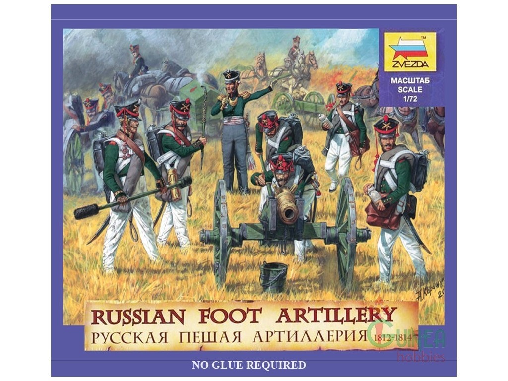ZVEZDA Russian Foot Arti llery 1812-1814