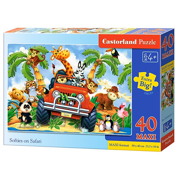 Puzzle Softies na safari 40 elementów