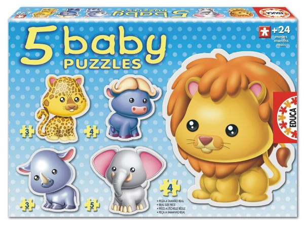 Puzzle Baby 19 elementów Zwierzęta