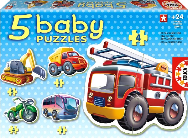 Puzzle Baby 19 elementów Pojazdy