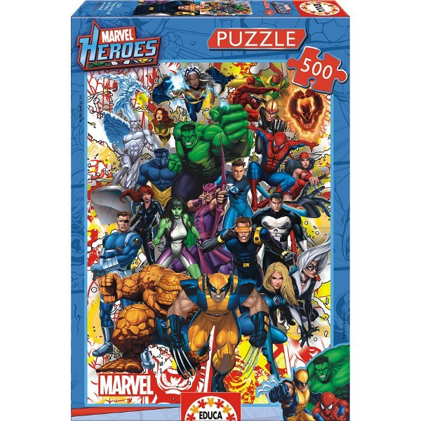 Puzzle 500 elementów Bohaterowie Marvela