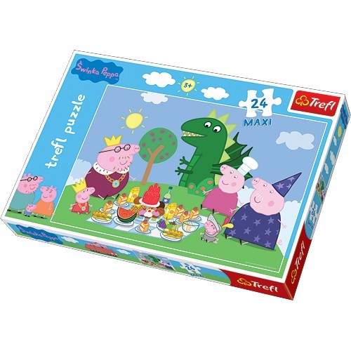 Puzzle 24 elementy MAXI, Peppa Uczta