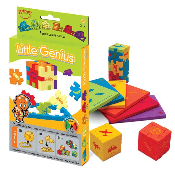 HAPPY Puzzle Genius Cube 6-pack 3-7 lat