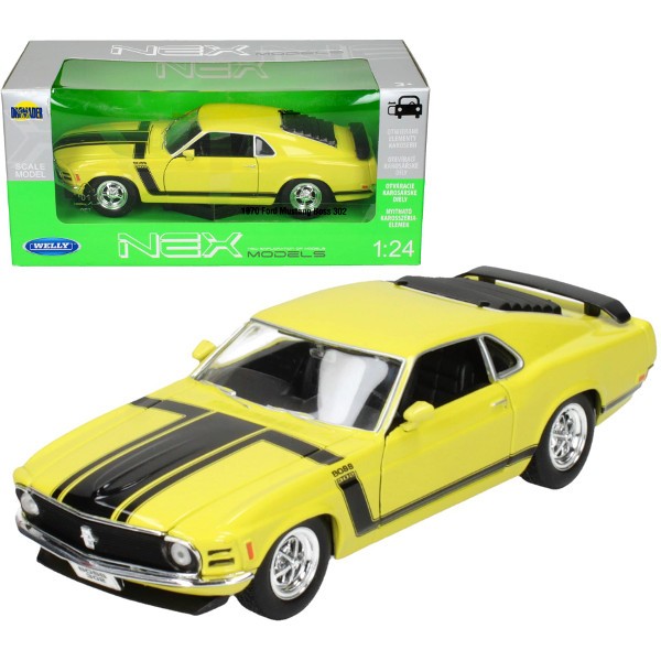 Samochód Ford Mustang Boss 302 1970, żółty