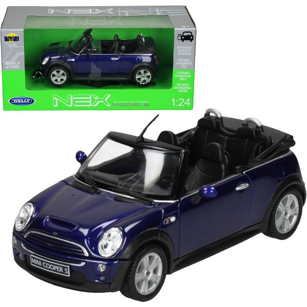 WELLY Mini Cooper S Cabr io, niebieskiMINI COOPER