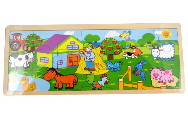 Drewniane Puzzle Farma